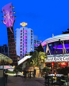 Rock Hotel Pattaya exterior at night